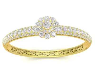 Elegant Cluster Diamond Ring for Women 3452 3D print model
