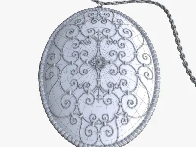 Pendant gold 3D model