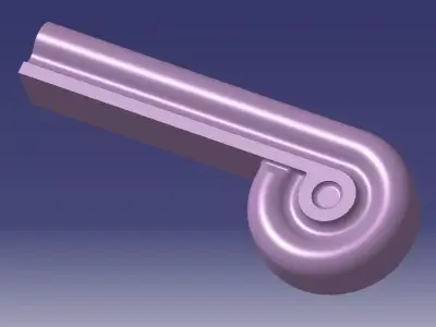 End of stair handrail STL-file for CNC-mashine 52882 3D print model