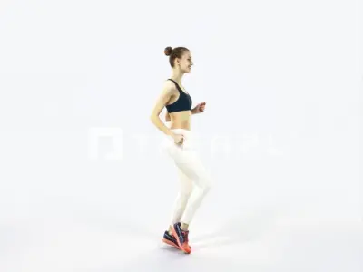 Beauty 03D Running Jogging Sports Woman Low-poly 3D model