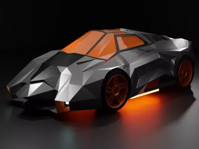 lamborghini egoista low polygon Low-poly 3D model