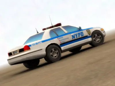 Police Patrol Car Low-poly 3D model