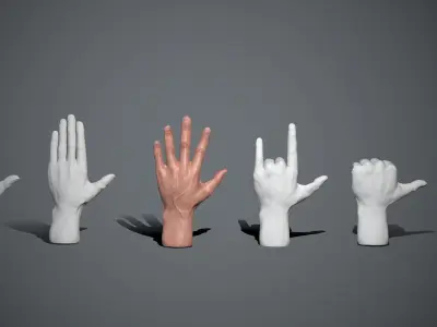 Hand Studio Pack  AR VR  Compatible  for Unreal Engine or Unity Low-poly 3D model