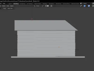 Abandoned house base model Low-poly 3D model