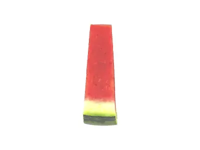 Photorealistic Watermelon Slice 3D Scan 3D model