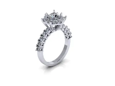 Ladies womans womens diamond ruby emerald Rings 3D print model 3D print model