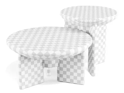 Paolo Castelli Lens - Coffee and Side Table 3D model