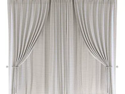 Curtain b001 3D model