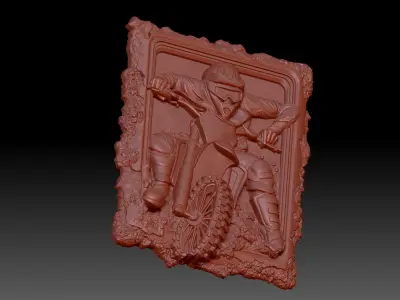motorcyclist 3D print model