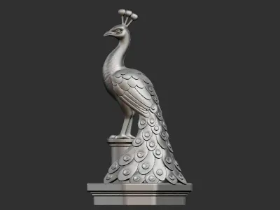 Peacock Statue 3D print model
