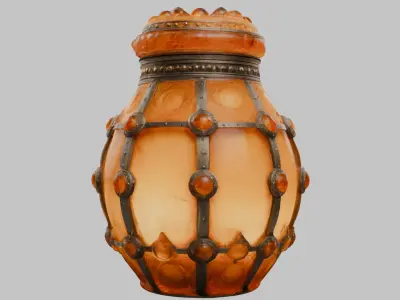 Decorative Vase Low-poly 3D model 3