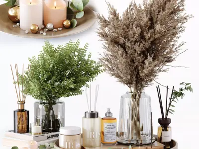 Decorative Set 167 Low-poly 3D model