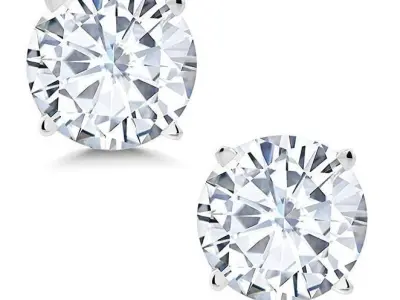 Women Diamond Earrings 3D print model 30