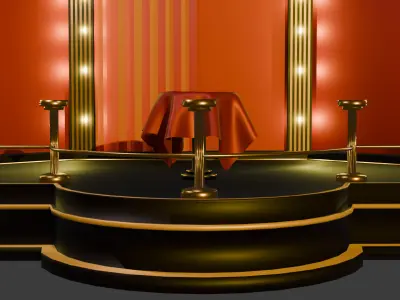 Event Stage Low-poly 3D model