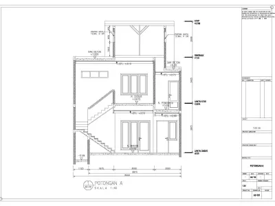 Gambar Detail Rumah Tinggal Minimalis 2 lt 3D model