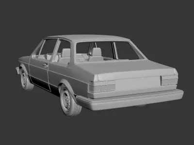 Volkswagen Jetta 1979 2 Door 3D print model