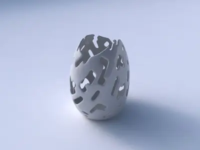 Bowl compressed with smooth cuts 3D print model