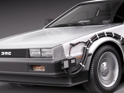 DeLorean DMC-12 Back To The Future 3D Model 3D model