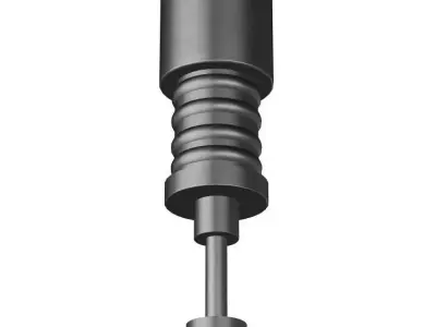 VALVE stainless steel syringe adapter 3D model