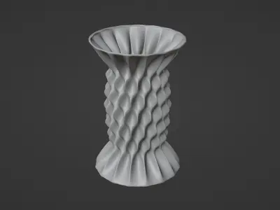 Vase porcelain black 3D model