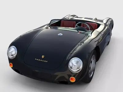 Porsche 550 Spyder black rev 3D model