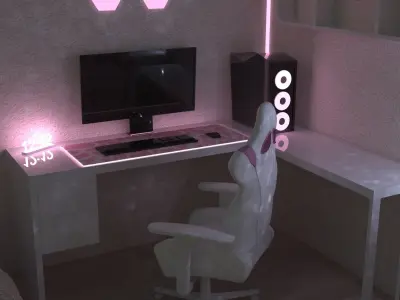 A Girly Bedroom  3D model