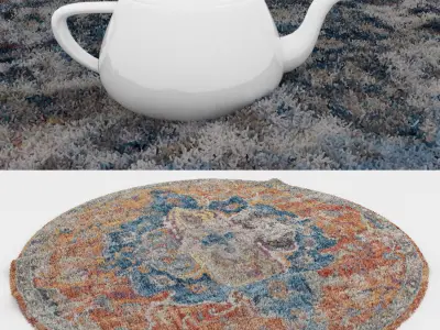 Round Rug Set  67 3D model