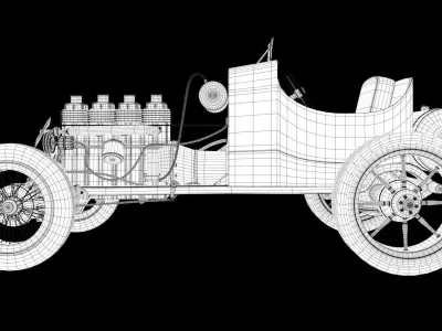 Vintage car model 3D model