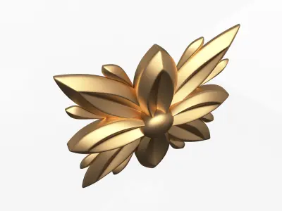 Rosette Carved Decoration CNC 04 Low-poly 3D model
