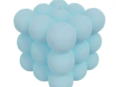 Decorative cubic candle Free low-poly 3D model