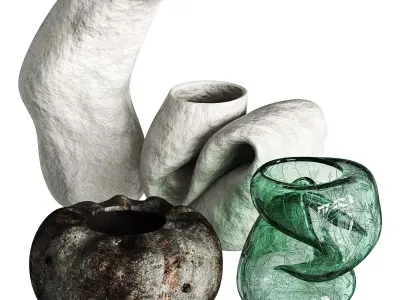 Vase Decorative Low-poly 3D model
