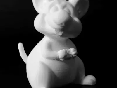 Cartoon Mouse Eating 3D print model