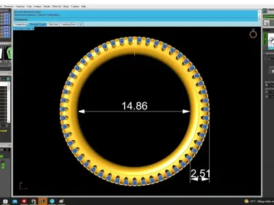 Luxury Multi Row Diamond Eternity Ring 3D Model 4533 3D print model