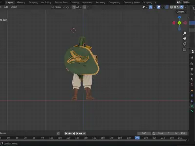 High Quality Arabic Warrior FBX Rigged with Animations 3D model