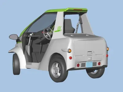 Personal Electric Vehicle 2Way early model 3D model