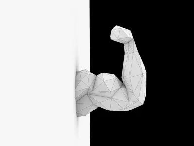 Low Poly Arm Free 3D print model