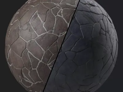Pavement Materials 51- BrushRock Stone Paving Sbsar 4k Seamless Texture