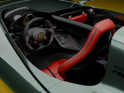 Highpoly 2019 Ferrari Monza SP2 3D model
