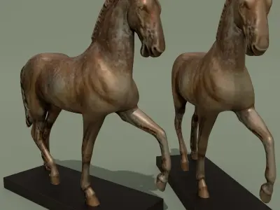 Horse Statuette X 3D model