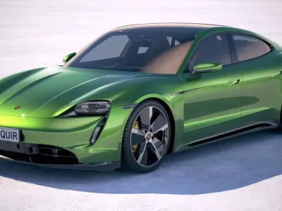 Porsche Taycan Turbo S 2020 VRAY 3D model