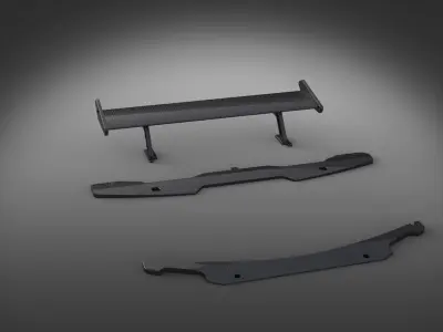 Bodykit moto car spoiler tuning 3D model