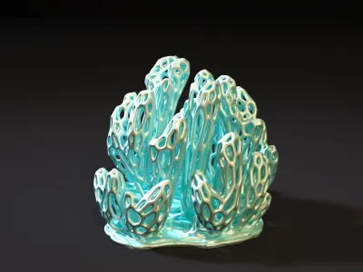 Coral Voronoi decor 3 3D print model