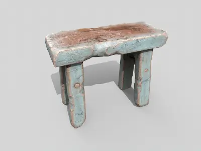 Tabouret Low-poly 3D model