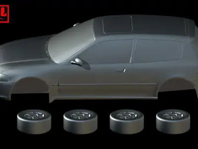 Honda Civic 5th Gen EG6 1992-1995 3D print model