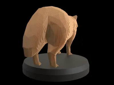 Parametric Raccoon Dog Low-poly 3D model