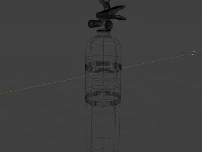 Race Car Fire Extinguisher 3D model