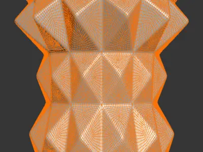 Triangulation Vase Geometric Shape 3D Print Model 3D print model