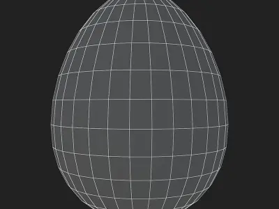 Egg Cracked Emoji N001 Low-poly 3D model