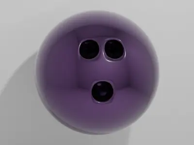 Dark Purple Bowling Ball 3D model