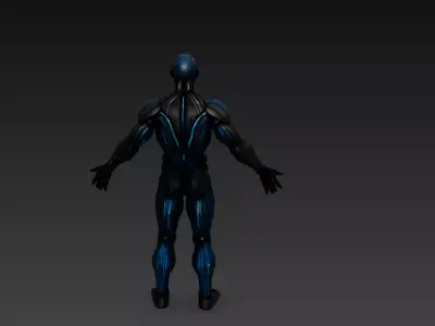 Futuristic Robotic Humanoid  Ultra Realistic 3D Model Low-poly 3D model